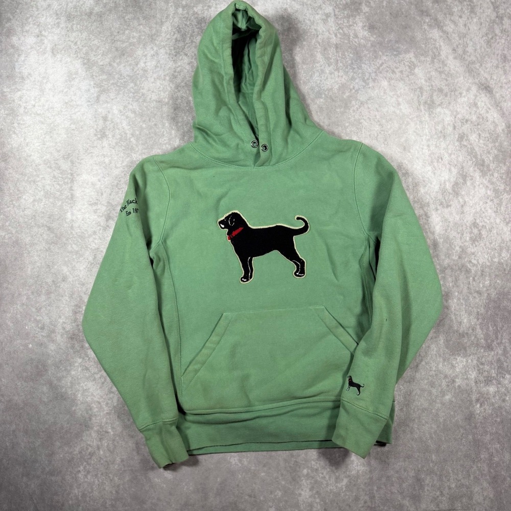 The Black Dog Green Pullover Hoodie Chenille Patch XS Classic Collection Martha